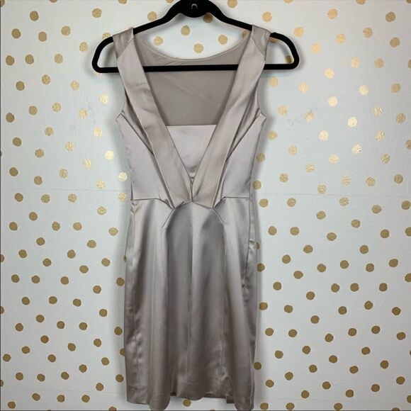 Karen millen champagne satin wrap pencil dress 2 - Picture 4 of 7